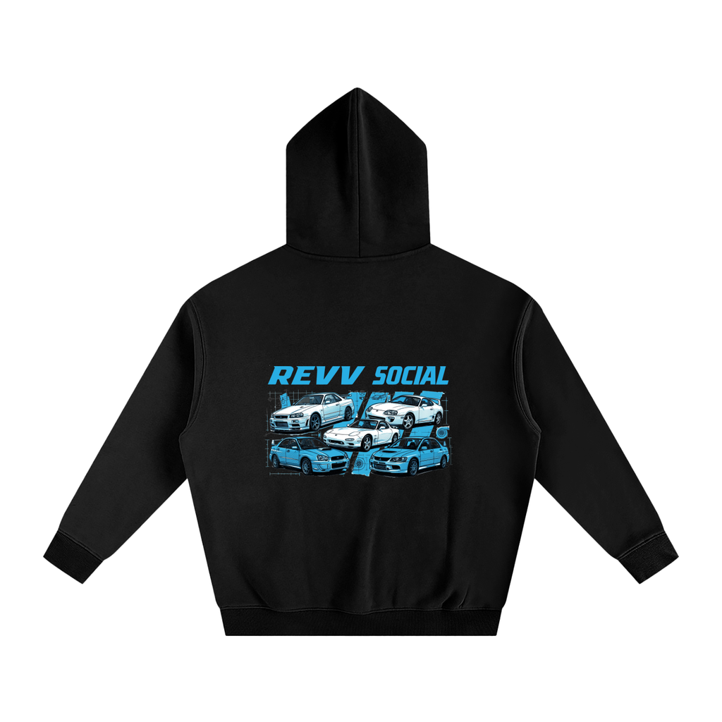 JDM Prototypes Revv Social - Oversize Fleeced Hoodie