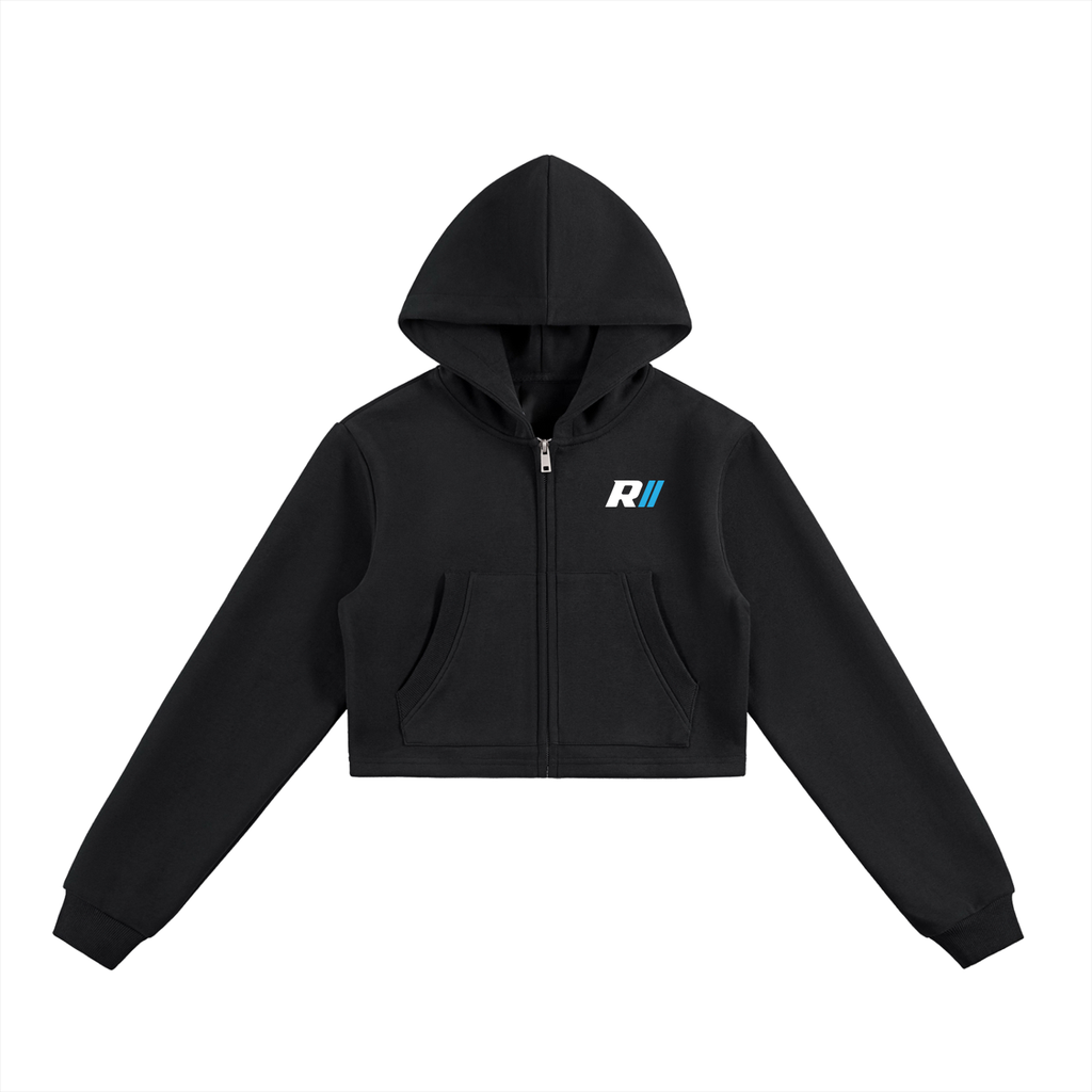 JDM Prototypes Revv Social - Woman Cropped Zip-Up Hoodie