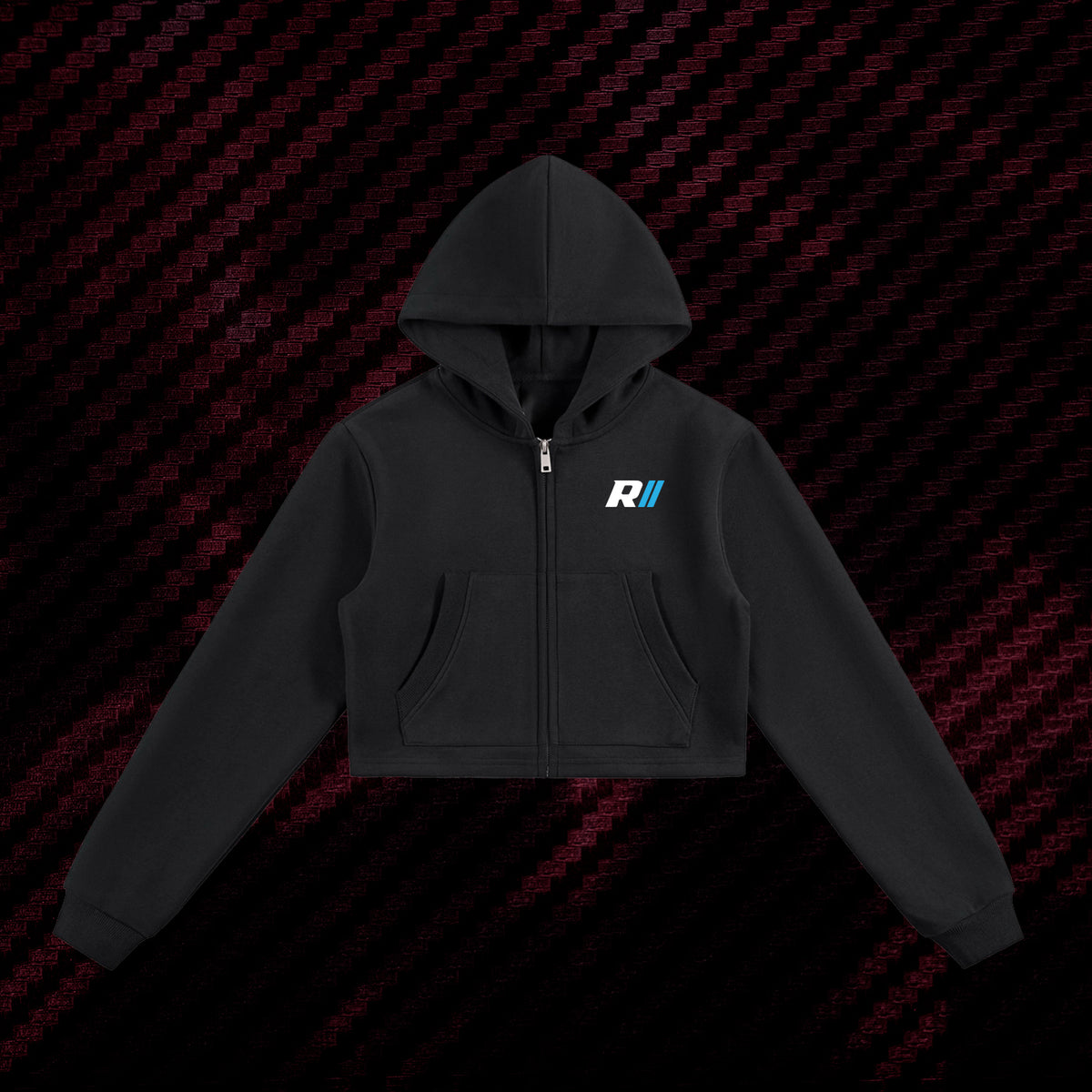 JDM Prototypes Revv Social - Woman Cropped Zip-Up Hoodie