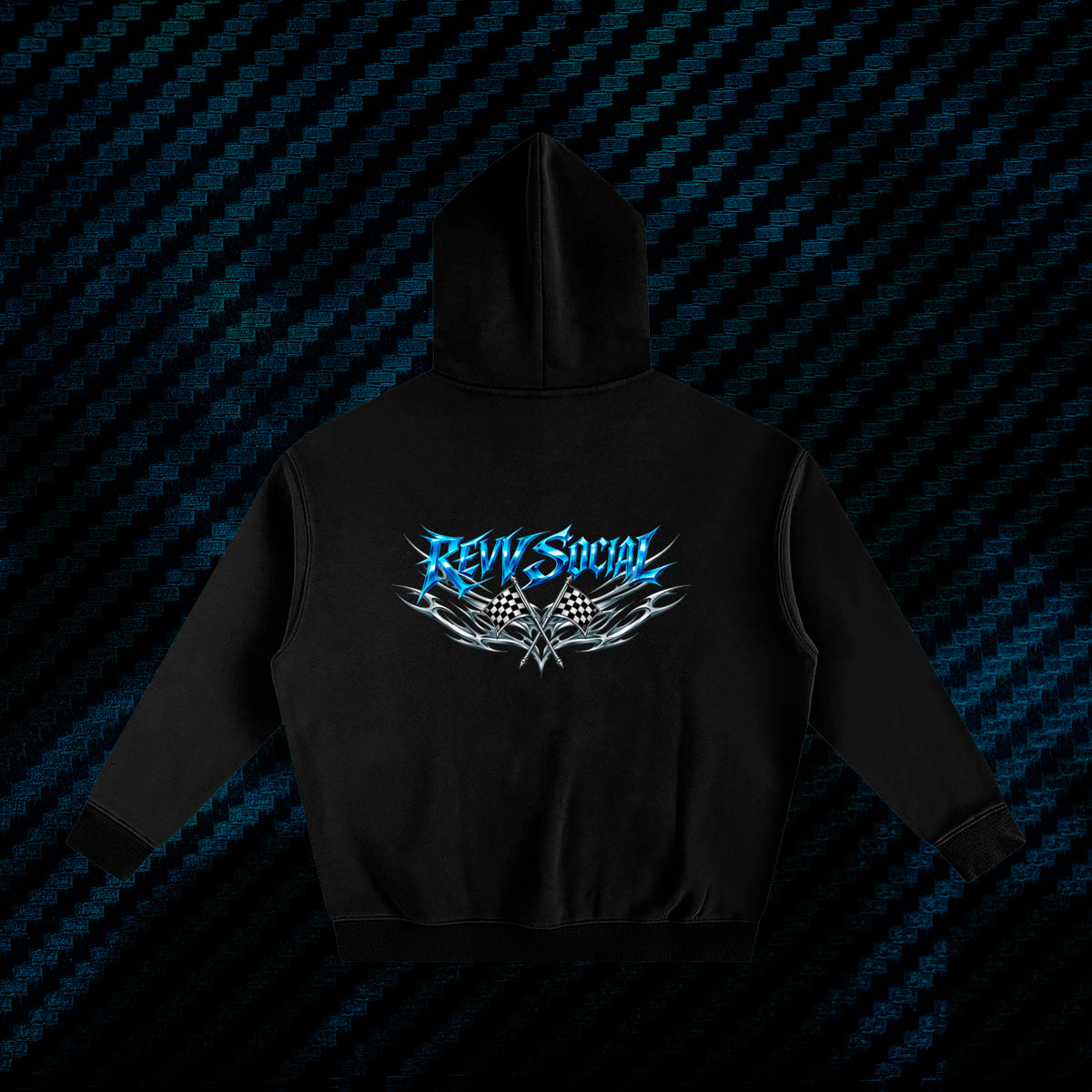 Metal Revv Social - Oversize Fleeced Hoodie