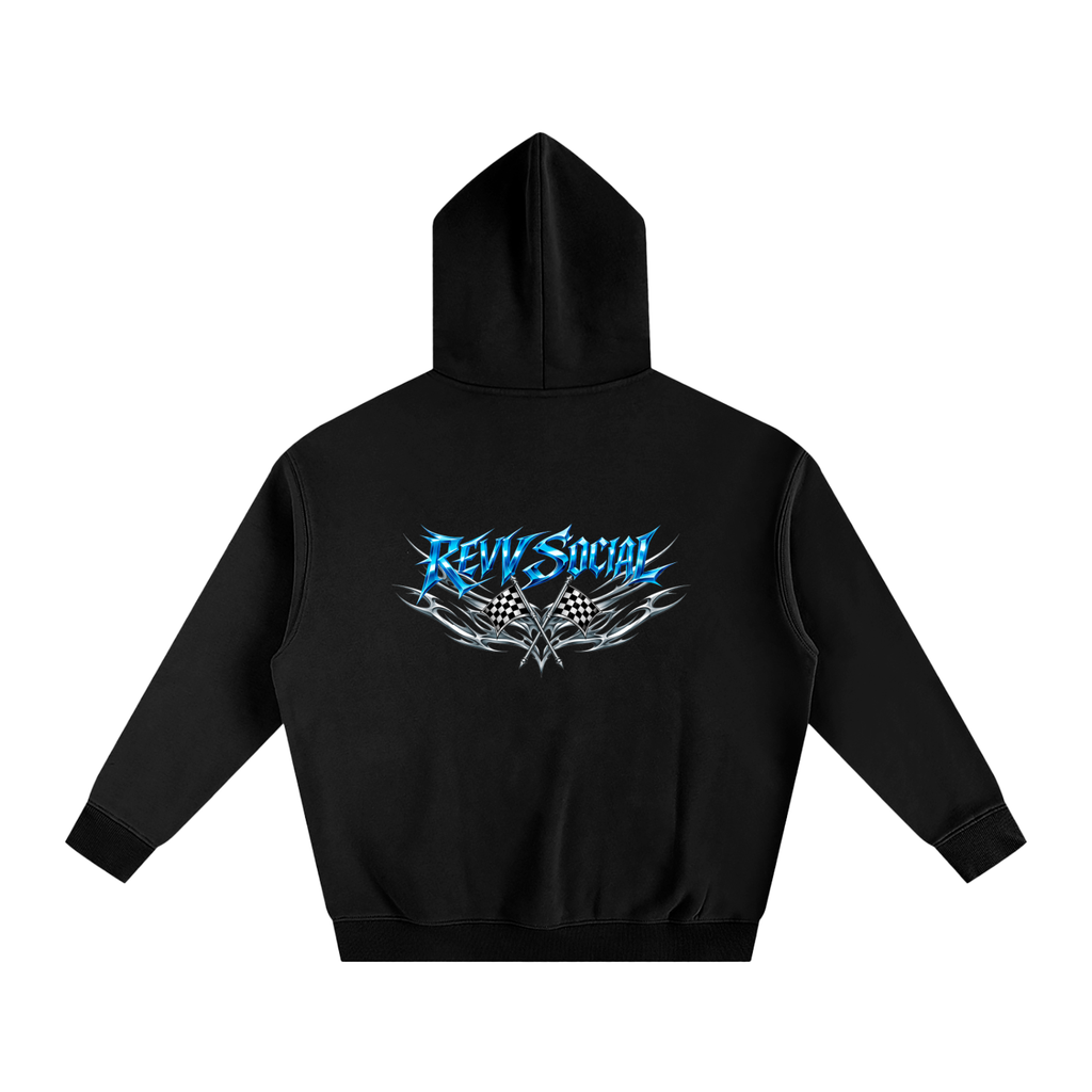 Metal Revv Social - Oversize Fleeced Hoodie